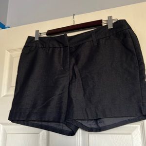 Dressy polished denim look dark navy shorts